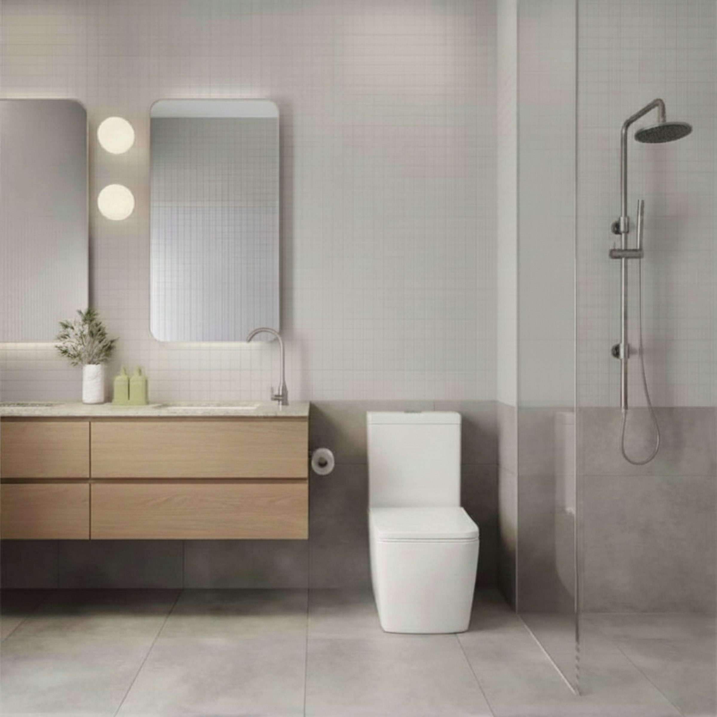 Contemporary bathroom design Duke & Stone apartments Melbourne